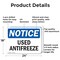 Signmission Used Antifreeze, 24 in W x Rectangle, Aluminum OS-2PACK-NS-A-1824-L-18823 - alternate 3